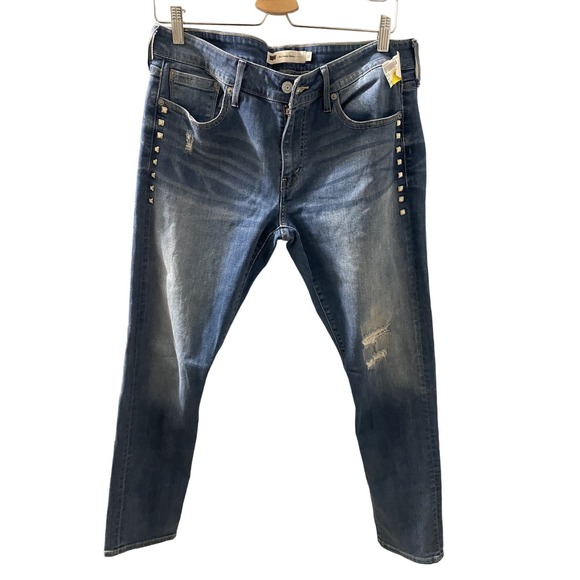 Levi's Women's Blue Denim Boyfriend Skinny Jeans Size 30 - Picture 1 of 9